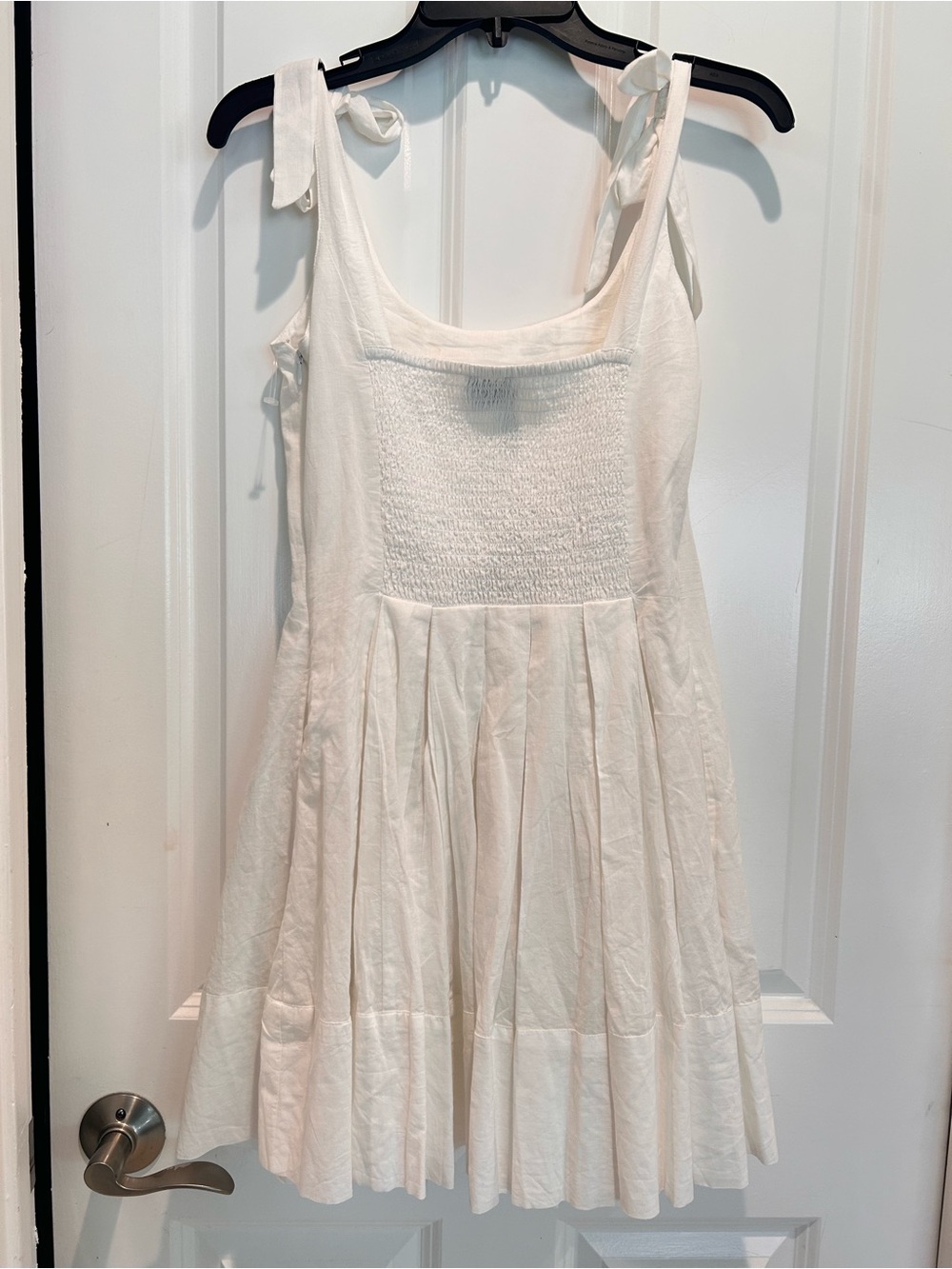 New Beach Riot White Tie Strap Fit & Flare Mini Dress Women’s Summer Resort - Picture 5 of 9